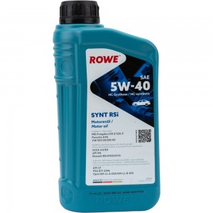 НС-синтетическое моторное масло премиум-класса Rowe HIGHTEC SYNT RSi SAE 5W-40 20068-0010-99