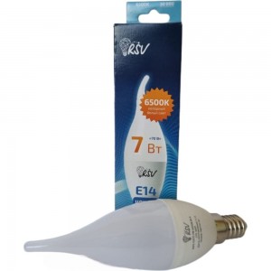 Светодиодная лампа RSV RSV-C37T-7W-6500K-E14 свеча на ветру 100249