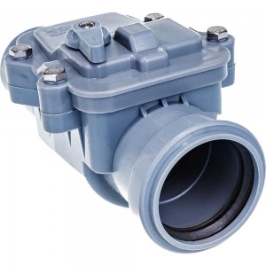 Обратный канализационный клапан RTP 50 мм, серый 11338
