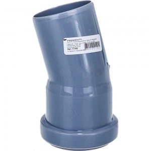Канализационный отвод RTP 50 мм, 15 градусов, серый 36418