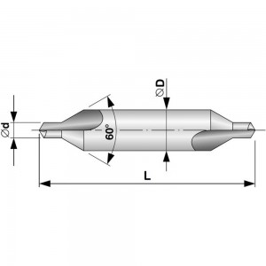 Сверло центровочное DIN 333 А (3.15х50 мм) RUKO 217315