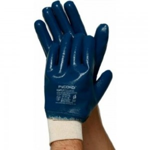 Нитриловые маслобензостойкие перчатки с манжетом РУСОКО Кварц П, 12 пар, р-р 11/XXL 212220Сн-1