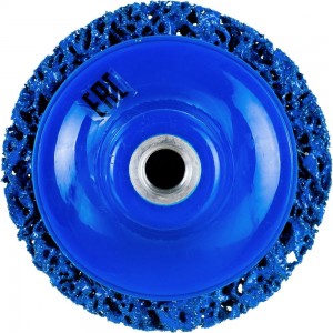 Круг для снятия ржавчины на резьбе синий (100 мм; M14) Русский Мастер РМ-90474