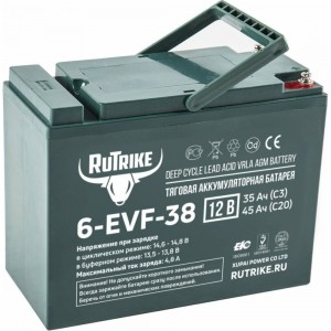 Тяговый гелевый аккумулятор RUTRIKE 6-EVF-38 12V38A/H C3 021945