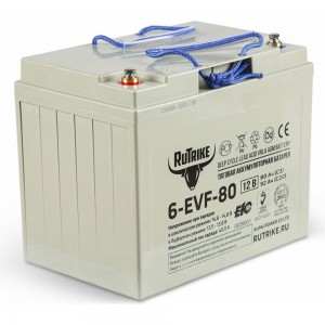 Тяговый гелевый аккумулятор RUTRIKE 6-EVF-80 12V80A/H C3 021947