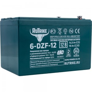 Аккумулятор тяговый гелевый 6-DZF-12 (12 В; 12 Ач) Rutrike 022833