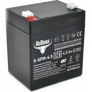 Тяговый аккумулятор Rutrike 6-GFM-4,5 (12V4,5A/H C20) 023936
