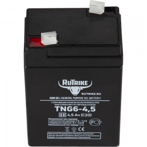 Аккумуляторная батарея Rutrike TNG6-4,5 (6V4,5A/H C20) 023980
