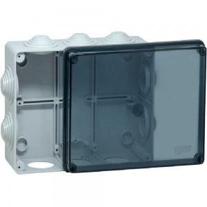 Распределительная коробка Рувинил Тусо для открытой проводки 200x140x75 мм прозрачная крышка 67055П