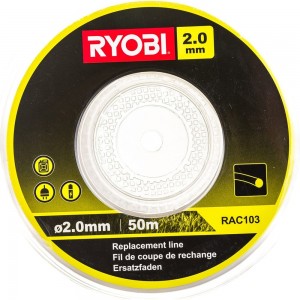 Леска (2.0 мм; 50 м; круг) RAC103 Ryobi 5132002640