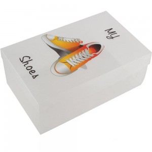 Коробка для обуви с принтом Рыжий кот SB6 пластик, 33x20x13см 312555