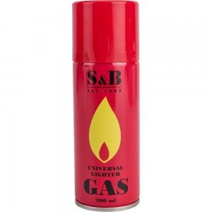 Газ для зажигалок S&B 200 мл, объем 290см3 ГС 005