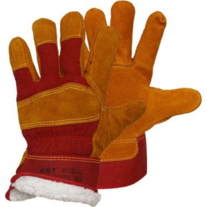 Комбинированные спилковые перчатки S. GLOVES NEKKAR искусственный мех, р.10.5 31881-10.5
