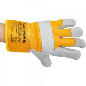 Комбинированные спилковые утепленные перчатки S. GLOVES BERG WINTER, р.11 31825-11