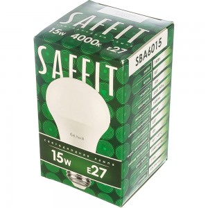 Светодиодная лампа SAFFIT SBA6015 Шар E27 15W 4000K 55011