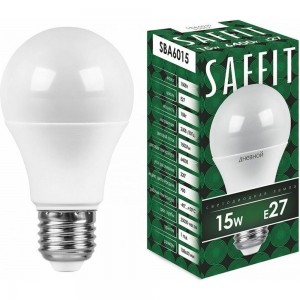 Светодиодная лампа SAFFIT SBA6015 Шар E27 15W 6400K 55012