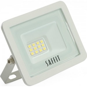 Светодиодный прожектор SAFFIT SFL90-10 2835SMD, 10W 6400K AC220V/50Hz IP65, белый в компактном корпусе 55070