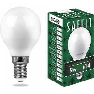 Светодиодная лампа SAFFIT 9W 230V E14 6400K, SBG4509 55125