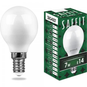 Светодиодная лампа SAFFIT 7W 230V E14 6400K, SBG4507 55123