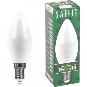 Светодиодная лампа SAFFIT SBC3713 13W 4000K 230V E14 C37 свеча 55164