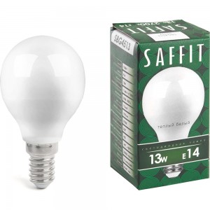 Светодиодная лампа SAFFIT SBG4513 13W 2700K 230V E14 G45 55157