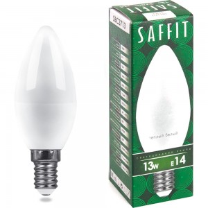 Светодиодная лампа SAFFIT SBC3713 13W 2700K 230V E14 C37 свеча 55163