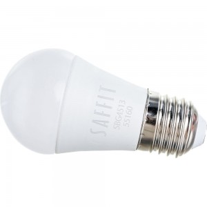 Светодиодная лампа SAFFIT SBG4513, G45 шар, 13W 230V E27 2700К, 1070Lm 55160
