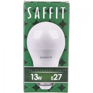 Светодиодная лампа SAFFIT SBG4513, G45 шар, 13W 230V E27 6400К, 1070Lm 55162