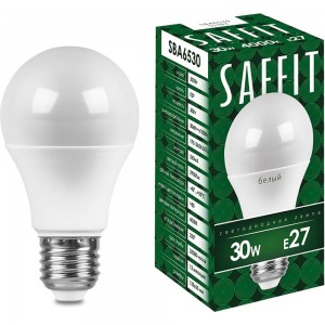 Светодиодная лампа SAFFIT SBA6530 Шар E27 30W 6400K 55184