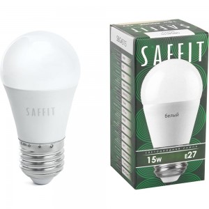 Светодиодная лампа SAFFIT SBG4515 Шарик E27 15W 4000K 55213