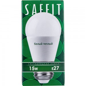 Светодиодная лампа SAFFIT SBG4515 Шарик E27 15W 2700K 55212