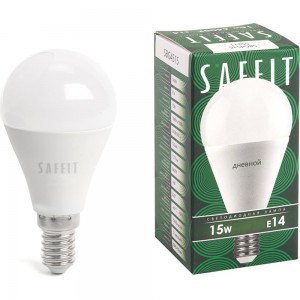 Светодиодная лампа SAFFIT SBG4515 Шарик E14 15W 6400K 55211