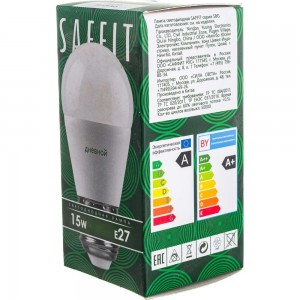 Светодиодная лампа SAFFIT SBG4515 Шарик E27 15W 6400K, 55214