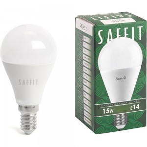 Светодиодная лампа SAFFIT SBG4515 Шарик E14 15W 4000K, 55210