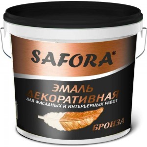 Декоративная акриловая перламутровая эмаль SAFORA бронза, 800 г ЭМ101/2