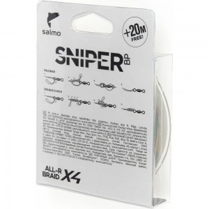 Плетеная леска SALMO Sniper BP ALL R BRAID х4 Grass Green 120/013 4931-013