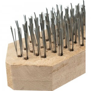 Ручная щетка SAMGRUPP с деревянной ручкой, по металлу, 6 рядов 16080