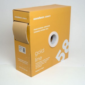 Материал шлифовальный на бумажной основе с поролоном 58 Gold ALO (200 листов; 115х125 мм; P400; рулон) SANDWOX 58.11.25.400