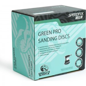 Диск шлифовальный на бумажной основе 136 Green ALO Р240 (150 мм, 15 отверстий, 100 шт) SANDWOX 136.150.240.15