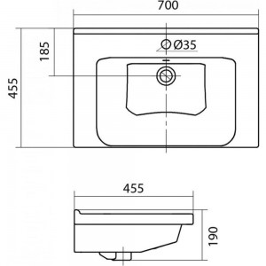 Напольная тумба для ванной комнаты Sanstar квадро 70 с раковиной миранда 70 (комплект) белая 125.1-1.4.1.КМИР