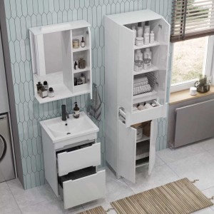 Универсальный шкаф-пенал для ванной комнаты Sanstar адель 50 белый 384.1-3.4.1