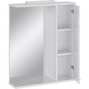 Подвесной зеркальный шкаф для ванной комнаты Sanstar уника 60 белый 370.1-2.4.1