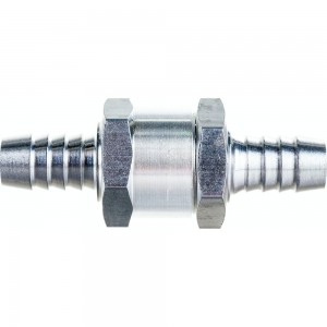 Штуцер соединительный 10х10 мм с обратным клапаном латунь никелированная SANTRADE 0495