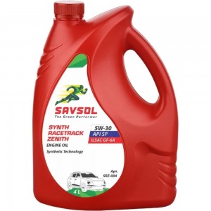Моторное масло SAVSOL SSR ZENITH синтетическое, 5W-30, API SP/SN Plus, ILSAC GF-6A, 4 л SRZ-004