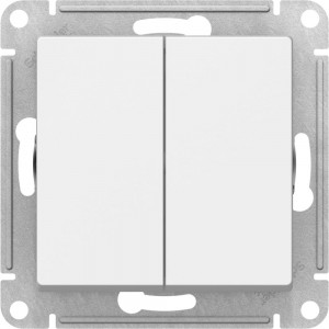 2-клавишный механизм выключателя Schneider Electric ATLAS DESIGN сх.5 10АХ белый ATN000151