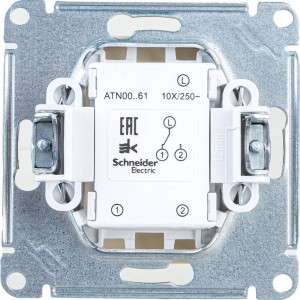 1-клавишный переключатель Schneider Electric AtlasDesign Бежевый сх.6, 10АХ ATN000261