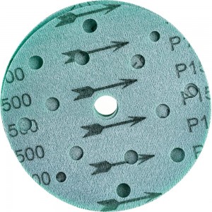 Абразивный диск d150 мм ЗЕЛЕНЫЙ 15 отв P1500 набор 10 шт Schtaer FILM FScG1500