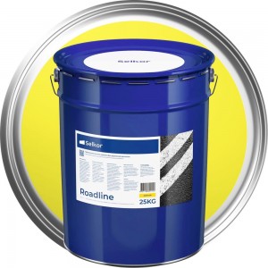 Быстросохнущая краска для дорожной разметки Selkor Roadline желтая, 25 кг 22352
