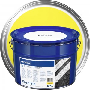 Быстросохнущая краска для дорожной разметки Selkor Roadline желтая, 10 кг 22344