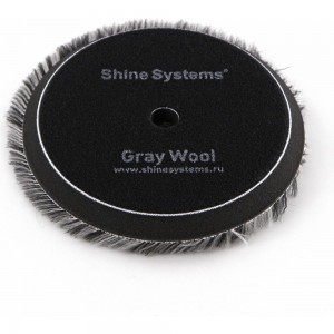 Полировальный круг из серого меха Gray Wool Pad 130 мм Shine systems SS531